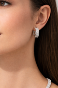 Iced Hoop Earrings – Gold Plated Silver | Cubic Zirconia Huggie Hoops