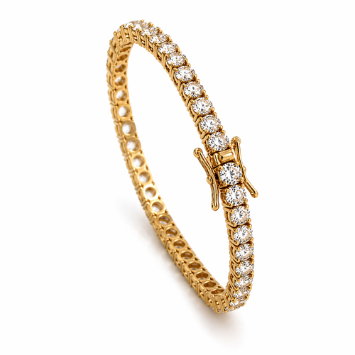 Tennis Bracelet – Gold Electroplated | Super Cubic Zirconia